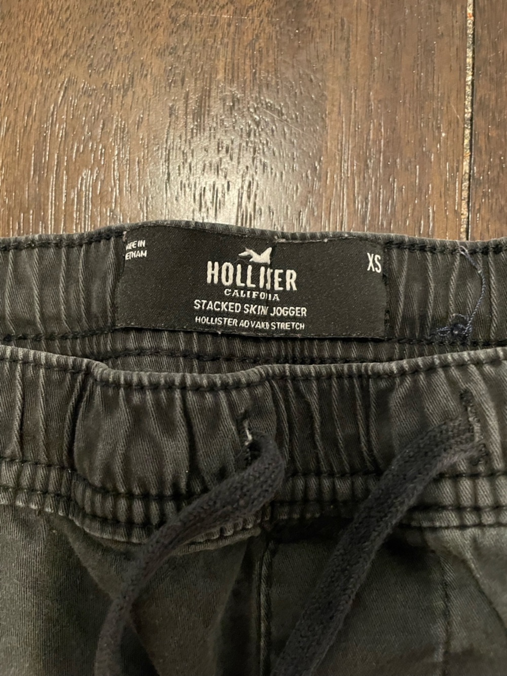 Hollister Black Stacked Skinny Jogger Pants